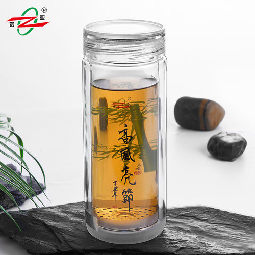 纯银口杯诺亚纯银防烫隔热玻璃杯