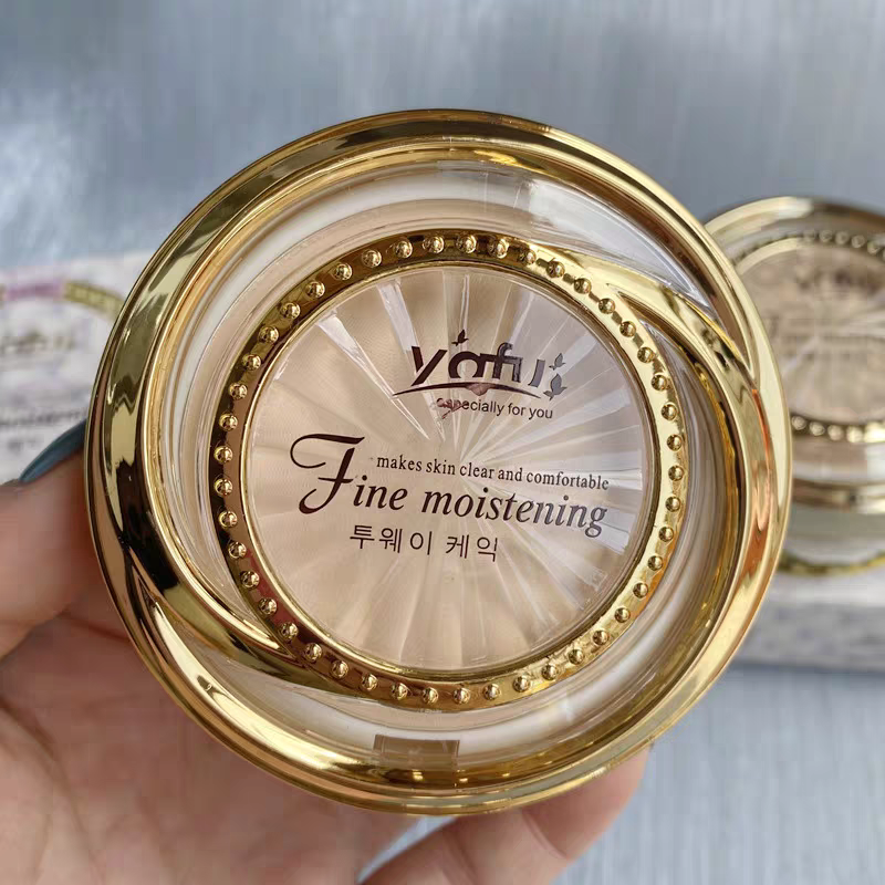 yafu雅芙粉饼两用保湿双层粉饼干粉湿粉提亮遮瑕湿粉底定妆粉26g