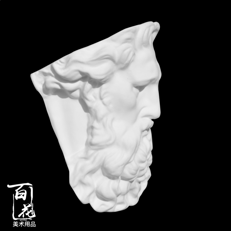 摩西半面切面 石膏像 石膏教具美术用品 素描写生静物 写生教具