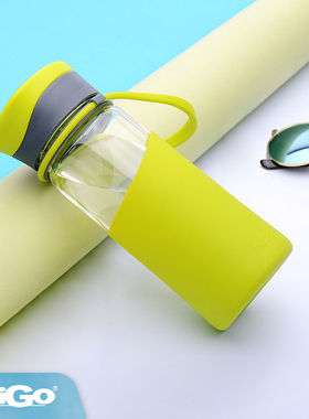 美国migo运动玻璃杯女防摔隔热翻盖ins风简约大容量便携直饮水杯