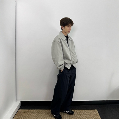 ESCAPREEE双拉链毛边飞行夹克