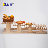 上谦松木托架组合糕点蛋糕面包房展示柜内软装 陈列小型商用展示架