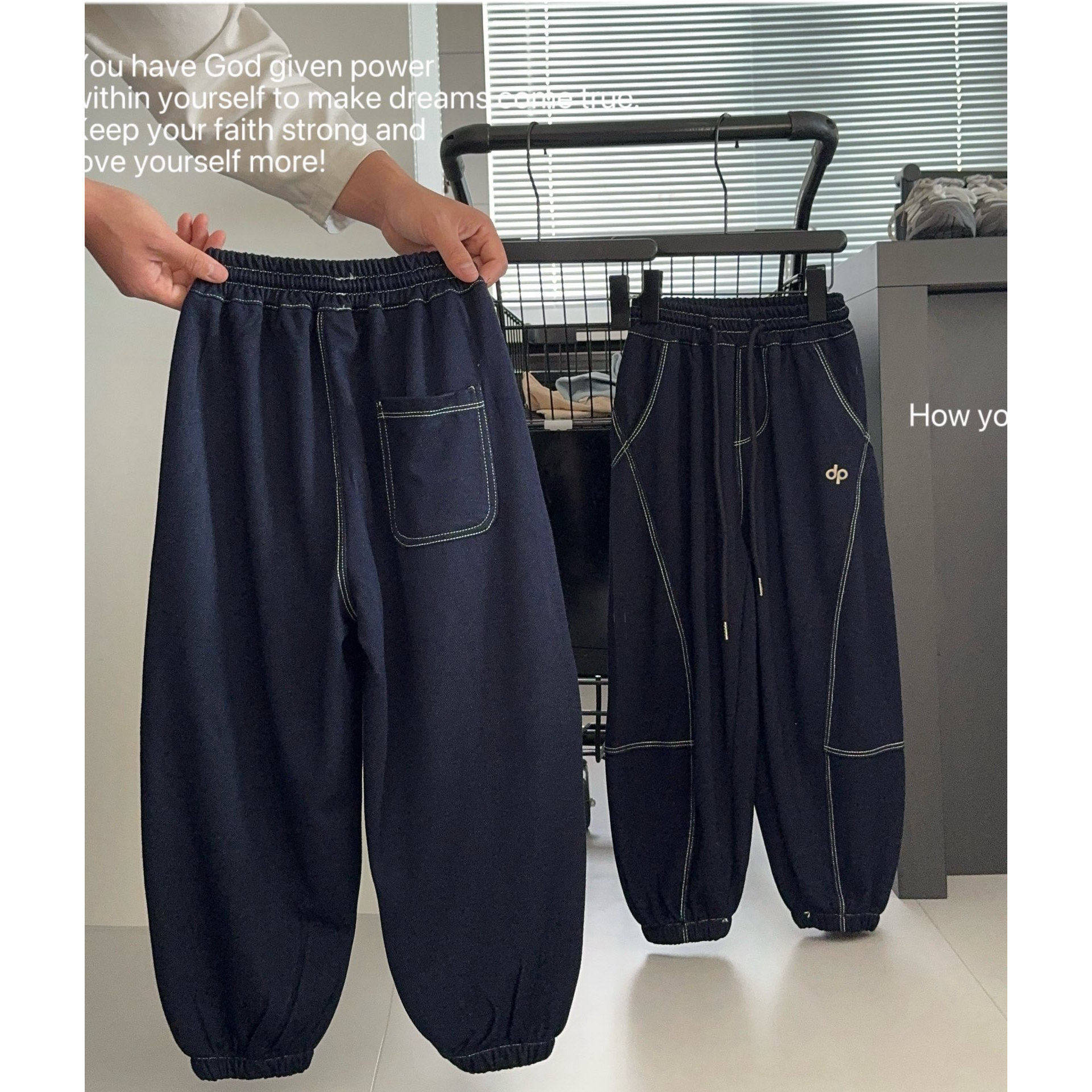 春夏薄款 软糯石墨烯软牛仔裤儿童韩版休闲裤束脚裤男童女童