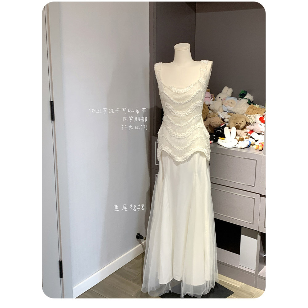 【绮梦流光】绑带设计连衣裙春季长款度假裙仙女裙