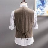 Костюм для отдыха, ретро модный трендовый жилет в английском стиле, в корейском стиле