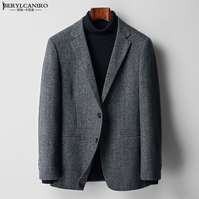 日常格纹条纹男西服西装