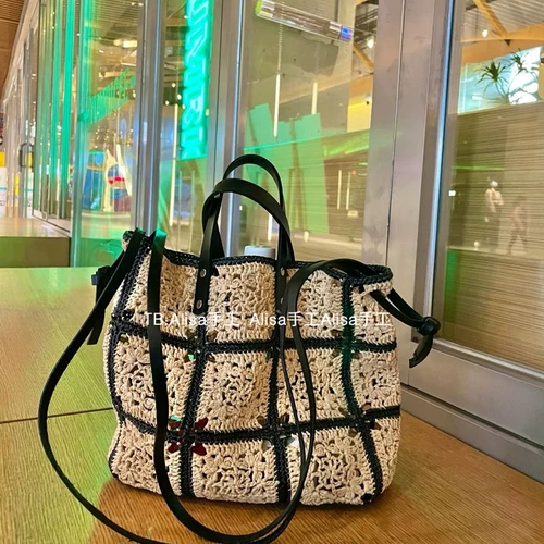 Брендовая модная соломенная плетеная портативная сумка на одно плечо для отдыха, городской стиль