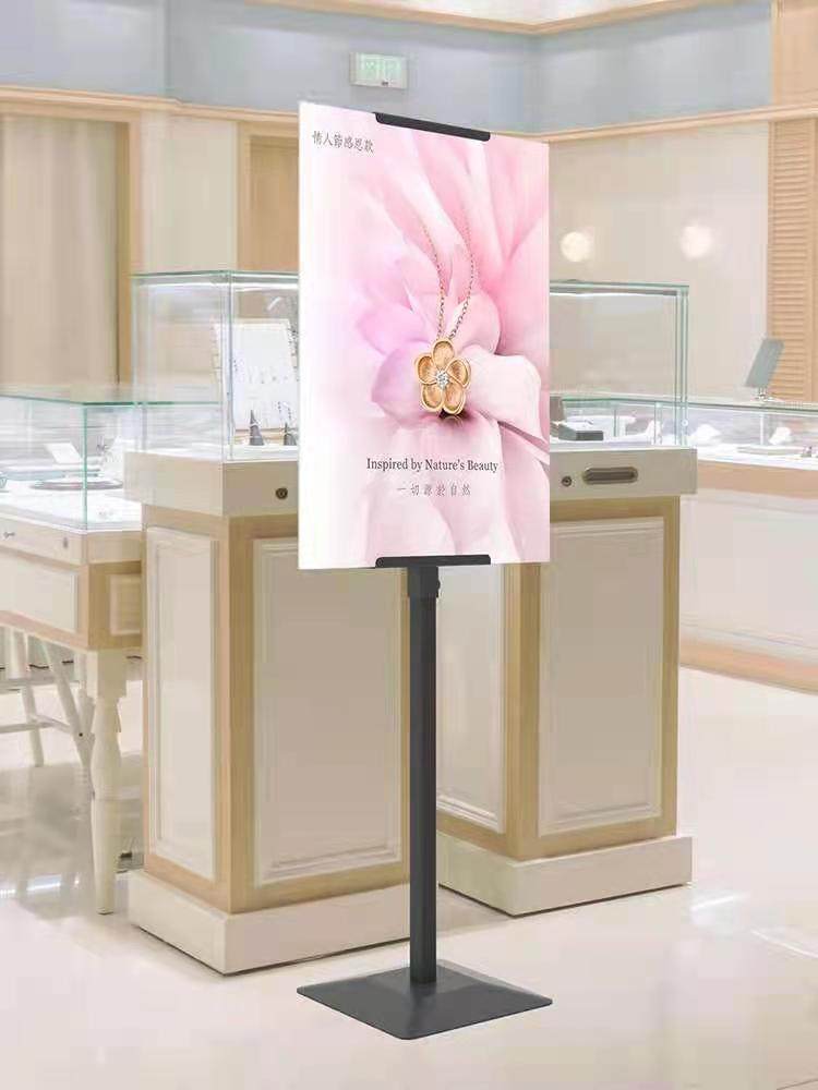 挂画架不锈钢双面展示架指示牌广告架简约水牌KT板支架立牌海报架