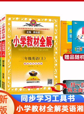 湘少版英语教材全解英语三四年级上册五六年级下册356英语湘少版XS版湖南少儿版薛金星小学教材全解同步课堂讲解辅导书专项练习题