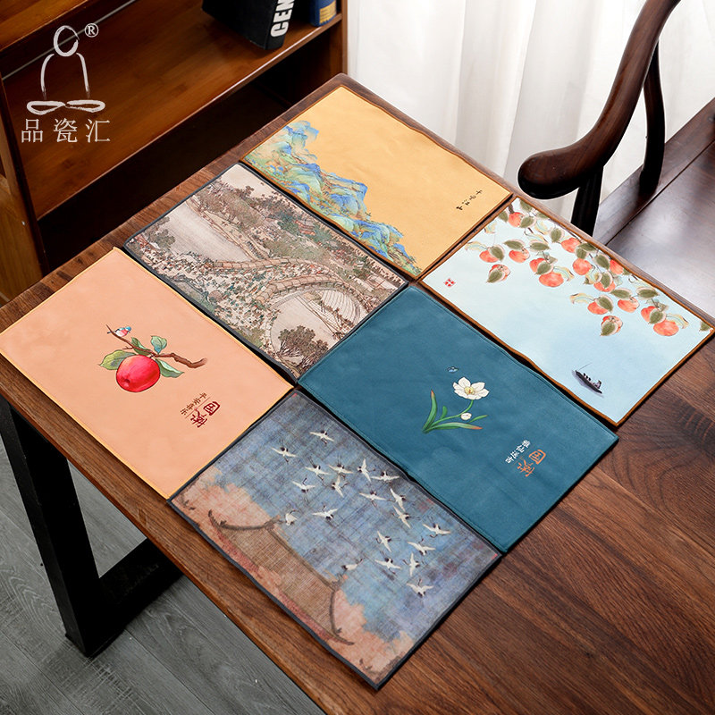 品瓷汇家用吸水茶巾茶杯布垫新中式养壶巾擦杯抹布茶桌具道零配件,餐饮具,茶巾,淘宝优惠券,粉丝福利购,淘宝优惠卷