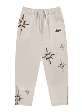 SWISH THE BALL IN闪耀拉链直筒九分美式篮球运动训练卫裤薄款