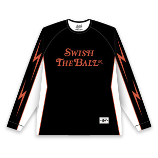 THE 男训练投篮服长袖 BALL 运动篮球速干插肩袖 IN闪电美式 SWISH