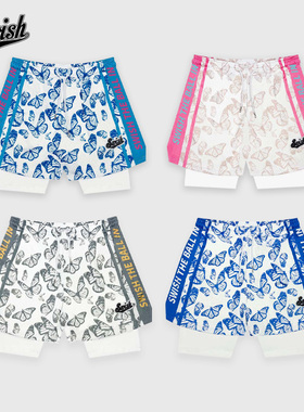 SWISH THE BALL IN蝴蝶系列假两件篮球运动短裤夏季速干美式男女