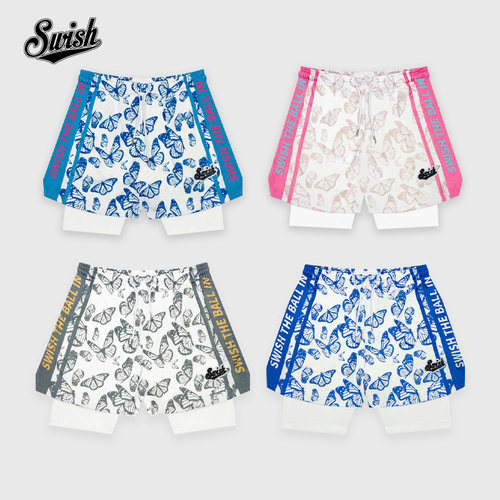 SWISH假两件美式短裤运动训练