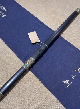 龙泉宝剑厂龙之剑唐横刀百炼钢刀身黑檀木细唐刀一体锻打未开刃