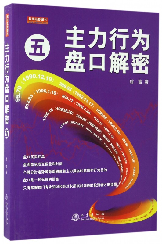 主力行为盘口5解密翁富著盘口买卖解析K线分析期货债券股票炒股入门基础书籍语言分析个股分时走势操盘思路手法技巧