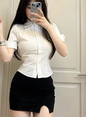 胖MM200斤特大码黑色包臀裙jk制服辣妹黑丝收腰性感裙子套装短裙