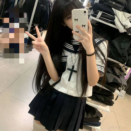 胖MM大码春夏新款正统日系jk制服水手服套装青春校园软妹穿搭女生
