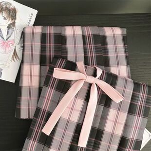 胖MM大码【粉雾海】校供制服百褶jk格裙学生半身裙日系学院百褶裙