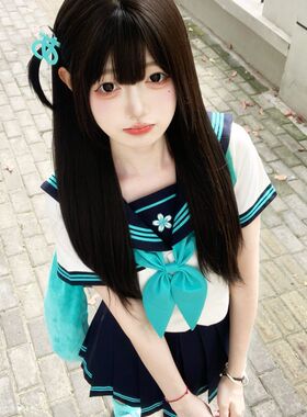 胖MM大码原创jk制服水手服正版日系学院风秋冬学生中间服甜美套装