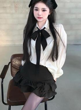 胖MM200斤特大码白色衬衫女新款小个子宽松长袖衬衣职业通勤上衣