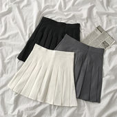 女装 新款 防走光遮肚百褶短裙子 学院风高腰显瘦半身裙夏季 胖MM大码