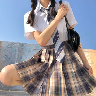 胖MM200斤特大码小熊的裙JK制服格裙套装全套原创正版夏季女裙子