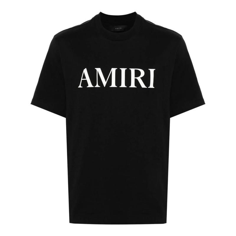 Amiri白tee男短袖圆领直筒基础款潮牌logo印花T恤