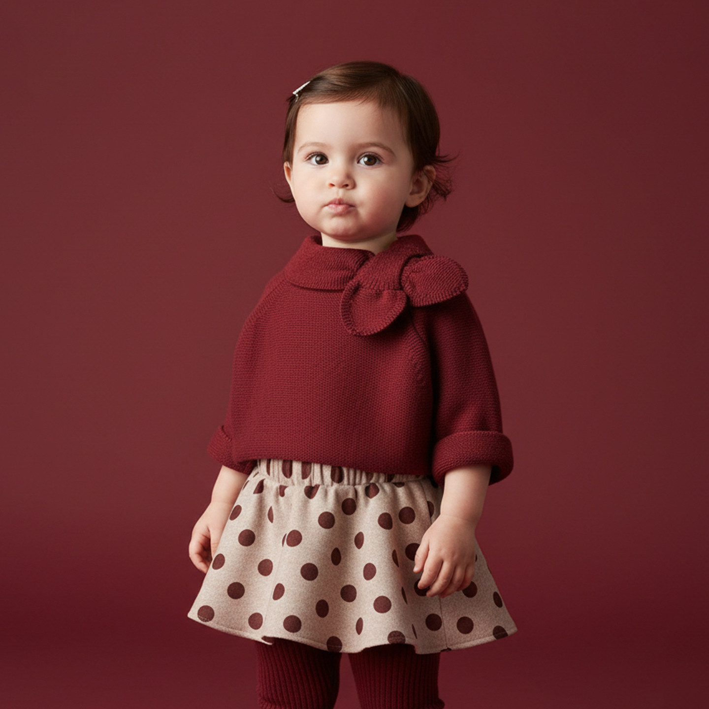 木本尚女童秋冬毛衣套装2026新款宝宝洋气两件套红色喜庆拜年服