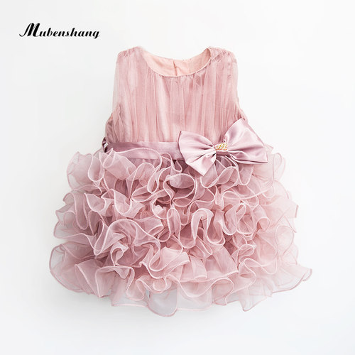 女童洋气夏装2018新款女宝宝公主连衣裙子婴儿礼服蓬蓬纱秋一周岁