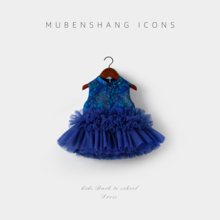 木本尚女童秋冬汉服旗袍裙2026新款宝宝国风背心裙提花刺绣儿童