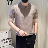 A135-77095男士PL领春夏秋针织短袖冰丝短袖凉爽P55控79，男装T恤，电商A135（原星座819）