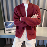 XZ819-2402秋冬男士无扣开衫毛衣重磅毛衣一件一公斤P75控119，男装针织衫/毛衣，电商A135（原星座819）