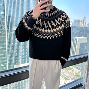 2307 冰岛费尔岛毛衣 民族风毛线衣 高克重 厚重软糯 P78控99图片