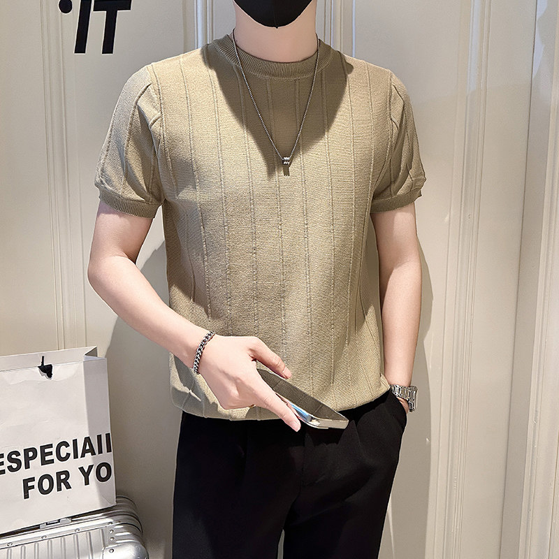 A135-75022男士PL领春夏秋针织短袖冰丝短袖P55控79,男装T恤,电商A135（原星座819）