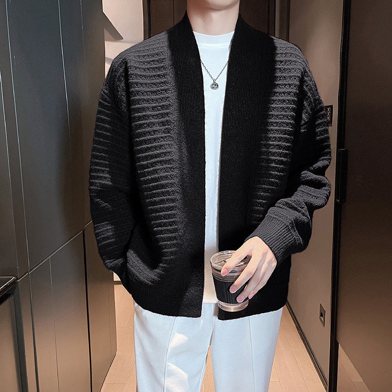XZ819-2402秋冬男士无扣开衫毛衣重磅毛衣一件一公斤P75控119,男装针织衫/毛衣,电商A135（原星座819）