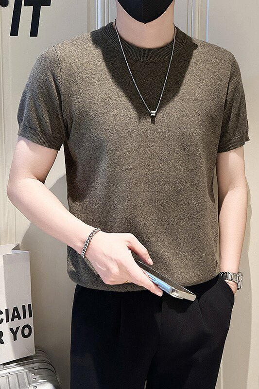 A135-77096男士PL领春夏秋针织短袖冰丝短袖凉爽P55控79,男装T恤,电商A135（原星座819）