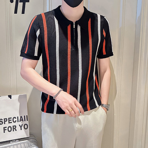 A135-77052 男士PL领春夏秋针织短袖 冰丝短袖 P58控85图片