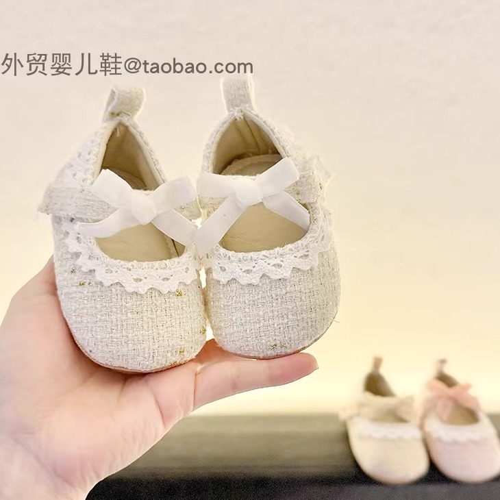 25春秋新款婴儿百天周岁小香风女宝宝软胶底公主鞋蝴蝶结学步鞋,童鞋/婴儿鞋/亲子鞋,婴儿步前鞋/袜鞋,淘宝优惠券,粉丝福利购,淘宝优惠卷