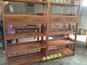 新品实木仿古书架陈列架货架展柜茶叶置物架书柜中式博古架隔断文