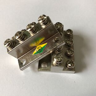 3双层接地端子M4 A型4 零地排铜块 8位接线铜排 JDG接地排