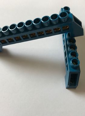 6*9 10孔10位蓝色桥型零排铜接线端子排 零地排铜零线端子 阻燃