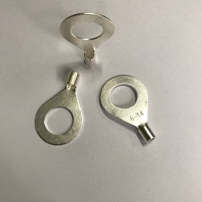 冷压接线端子 OT6-14 大孔铜鼻子法兰静电跨接端子  一只价