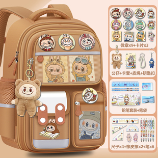 新款拉布布儿童书包小学生女孩一二三到六年级减负大容量护脊背包
