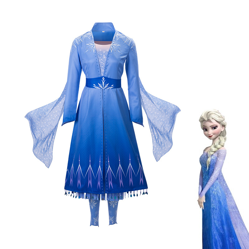 万圣节成人服装欧美热门影视冰雪奇缘艾莎公主披风礼服裙舞会