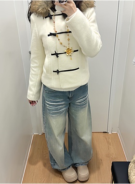 高个子加长猫须纹低腰弯刀牛仔裤女秋冬新款浅蓝色水洗加绒阔腿裤