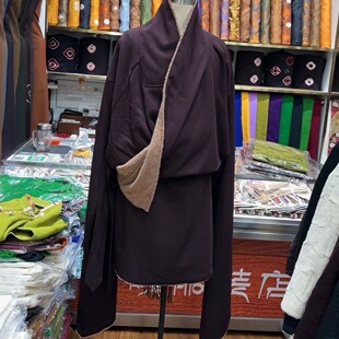 2023亚麻罗汉秋冬僧服男女加厚绑腿藏袍套装出家人僧衣和尚