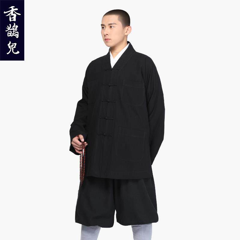 特卖香鹊儿僧服长褂僧人短褂僧装罗汉褂僧衣小褂和尚服僧袍全棉男