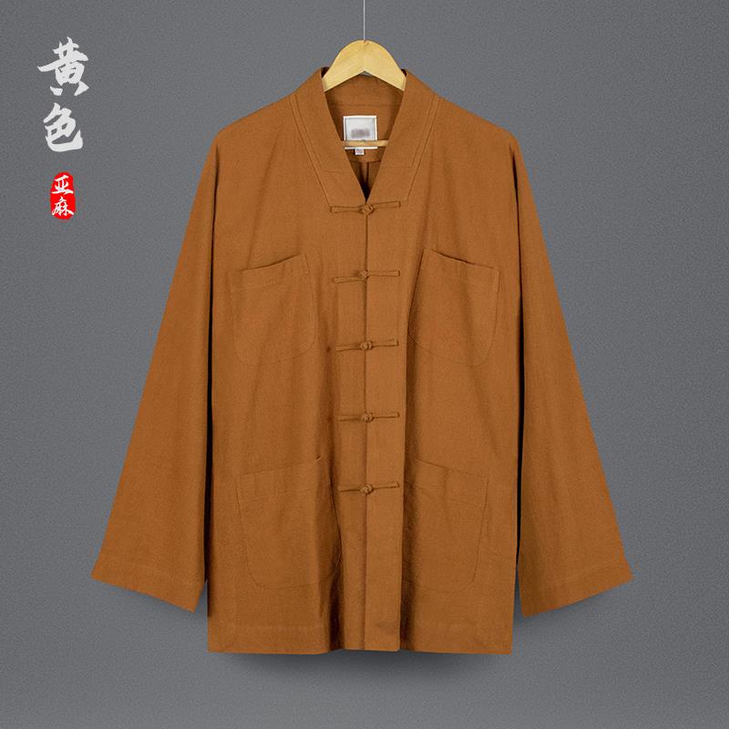 特卖出家僧人短褂上衣春夏季僧服薄款透气小褂四季亚麻棉男女和尚