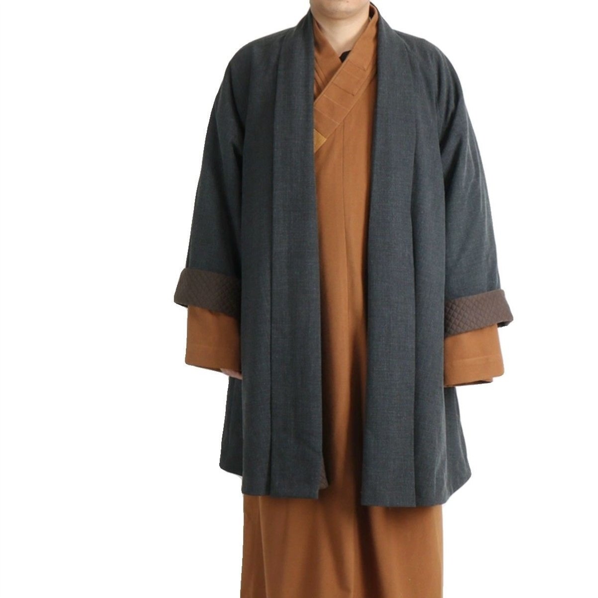 僧衣僧服秋冬开衫大衣和尚服大褂居士长褂中国风外衣长衫男女款